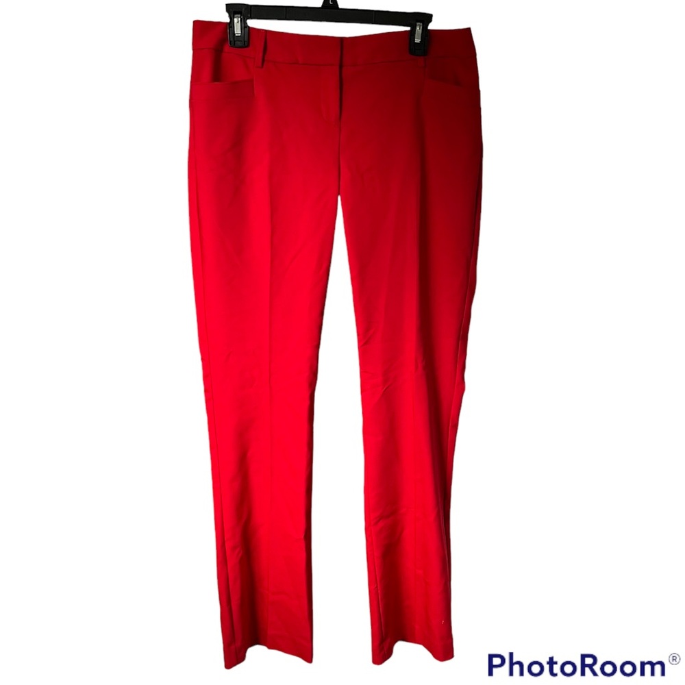 2/$15 Express Columnist Barely Boot mid rise red dress pants women’s 8